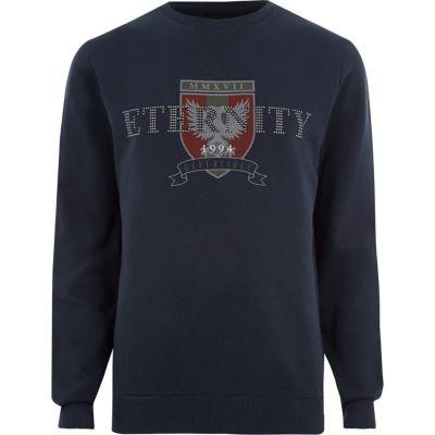 River Island Mens 'eternity' Stud Printed Sweatshirt