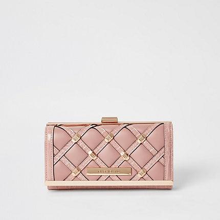 River Island Womens Studded Cliptop Purse