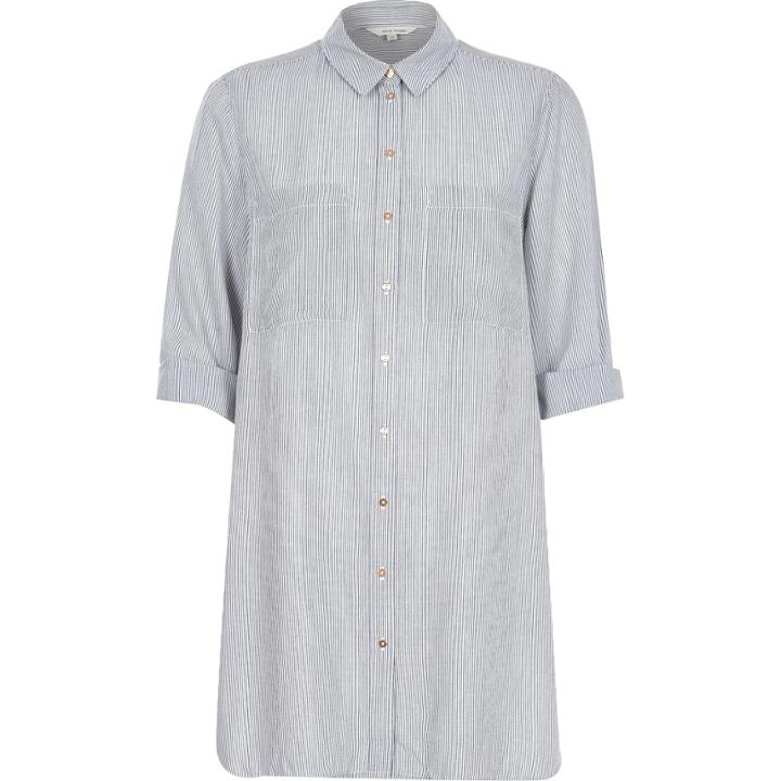 River Island Womens Stripe Longline Shirt