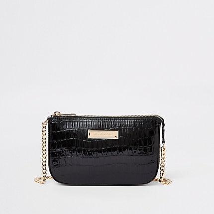 River Island Womens Croc Mini Underarm Bag