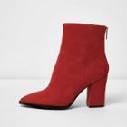 River Island Womens Wide Fit Block Heel Pointed Ankle Boots