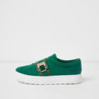 River Island Womens Buckle Detail Slip On Plimsolls