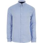 River Island Mens Stripe Collar Bar Slim Fit Shirt