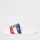 Mens Levi's White Stripe Sliders