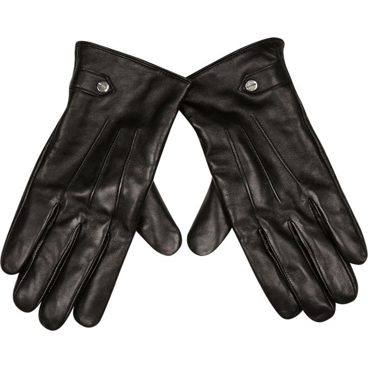 River Island Mensblack Leather Gloves
