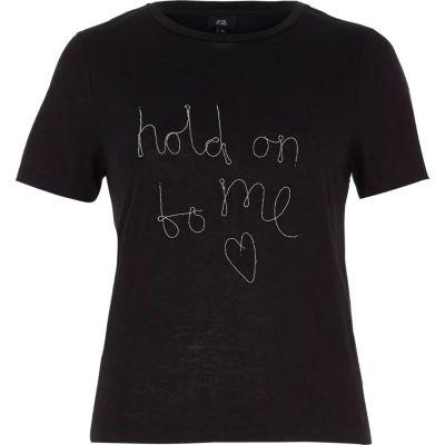River Island Womens 'hold On To Me' Chain T-shirt