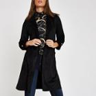 River Island Womens Faux Suede Duster Jacket
