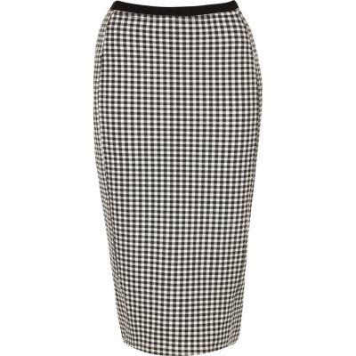 River Island Womens Gingham Pencil Skirt