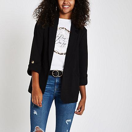 River Island Womens Long Sleeve Open Front Blazer