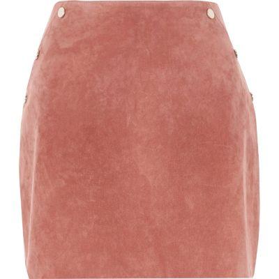 River Island Womens Suede Studded Mini Skirt