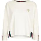 River Island Womens White Long Sleeve Contrast Tape Top