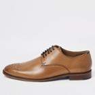 River Island Mens Leather Lace-up Sprayed Toe Derby Shoes