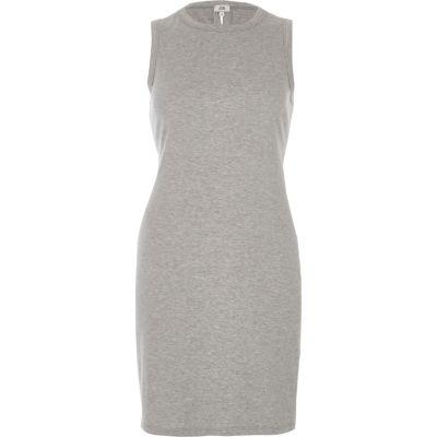 River Island Womens Marl Lace-up Back Bodycon Dress