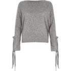 River Island Womens Knit Tie Sleeve Top