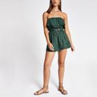 River Island Womens Belted Bandeau Beach Playsuit