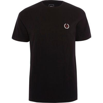 River Island Mens Ri Chest Embroiderd Slim Fit T-shirt