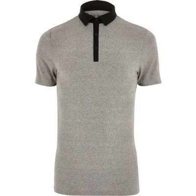 River Island Mens Contrast Muscle Fit Polo Shirt