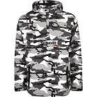Mens Schott Camo Lightweight Hooded Jacket