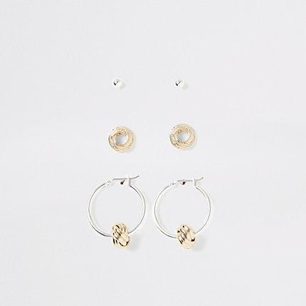 River Island Womens Silver And Gold Colour Earring Multipack