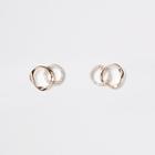 River Island Womens Rose Gold Tone Diamante Pave Wavy Earrings