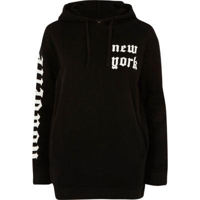 River Island Womens 'new York' Print Hoodie