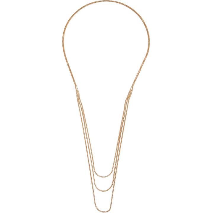 River Island Womens Gold Tone Slinky Neck Chain Necklace