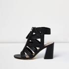 River Island Womens Zip Front Strappy Shoe Boots