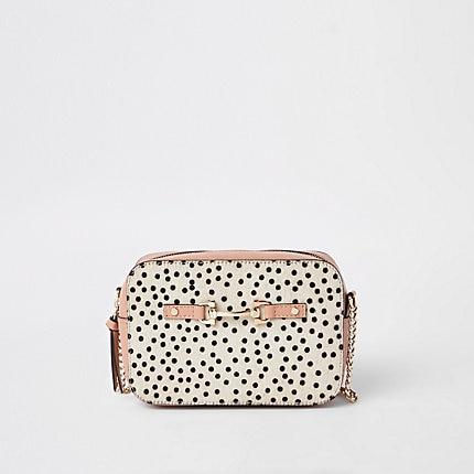 River Island Womens Leather Spot Cross Body Bag