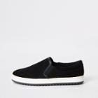 River Island Womens Faux Suede Slip On Sneakers