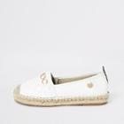 River Island Womens White Snaffle Front Espadrille Plimsolls