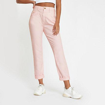 River Island Womens Mom Fit High Rise Jeans