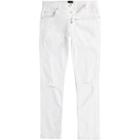 River Island Mens Big And Tall White Eddy Ripped Skinny Jeans