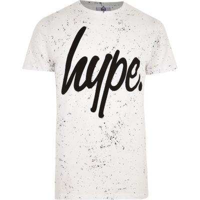 River Island Mens White Hype Paint Splat T-shirt