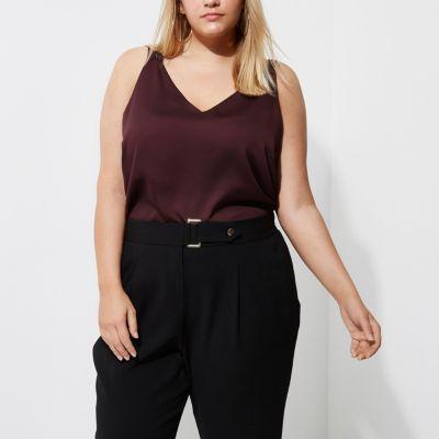 River Island Womens Plus Double Strap Cross Back Vest