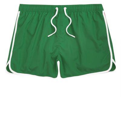 River Island Mens Stripe Side Runner Swim Shorts