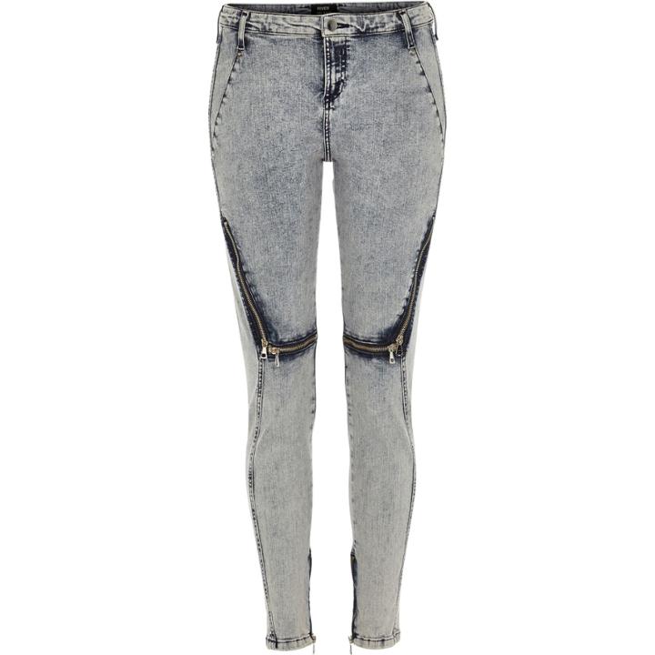 River Island Womens Design Forum Acid Wash Zip Amelie Jeans