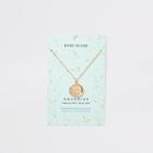 River Island Womensrius Zodiac Sign Gold Colour Necklace