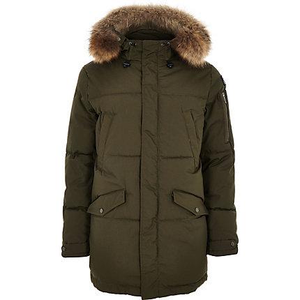 Mens Schott Hooded Padded Coat