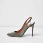 River Island Womens Satin Slingback Court Shoes