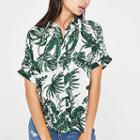 River Island Womens Palm Print Sequin Shirt