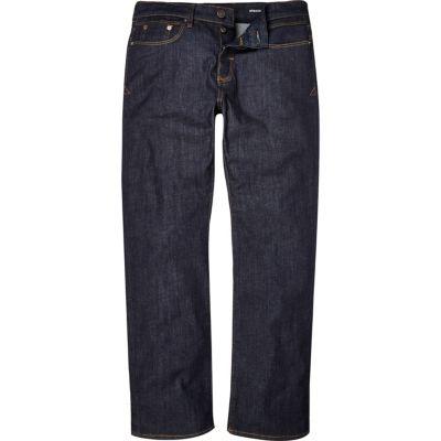 River Island Mens Dark Wash Clint Bootcut Jeans