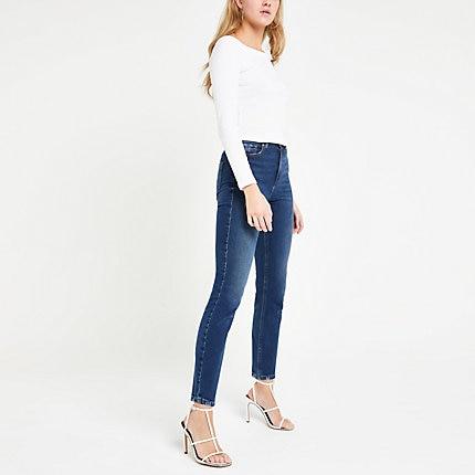 River Island Womens White Canoe Neck Long Sleeve Top