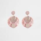 River Island Womens Quartz Disk Glitter Dangle Earrings