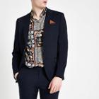 River Island Mens Textured Stretch Skinny Suit Jacket