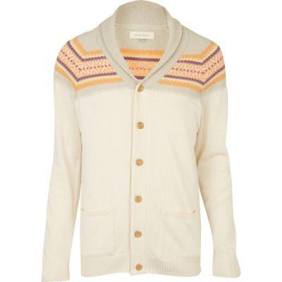 River Island Mens Textured Aztec Cardigan