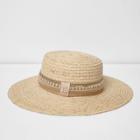 River Island Womens Embroidered Straw Hat