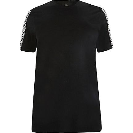 River Island Womens Plus Diamante Trim Jumbo T-shirt