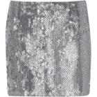 River Island Womens Silver Sequin Mini Skirt