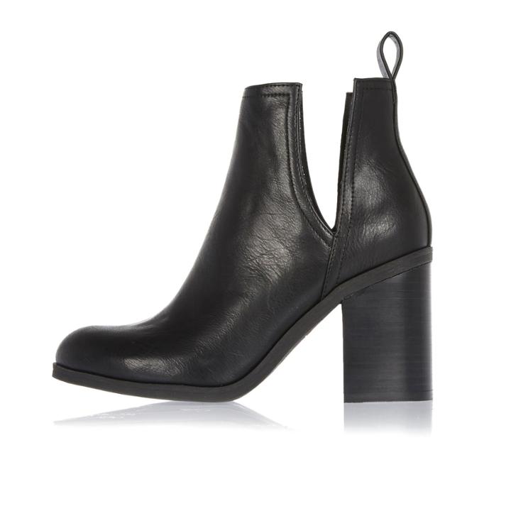 River Island Womens Cut-out Heeled Ankle Boots