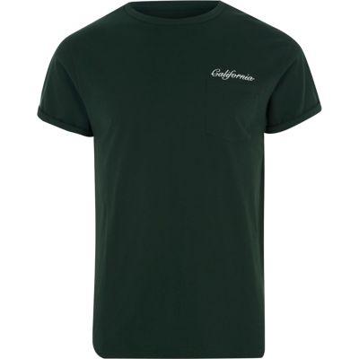 River Island Mens 'california' Chest Print T-shirt